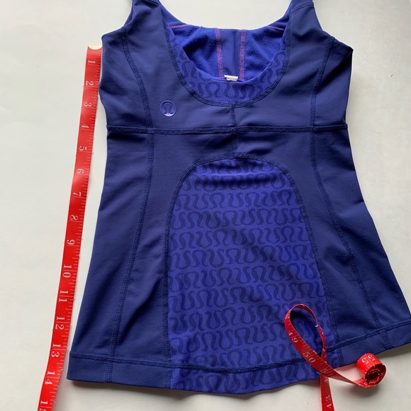 Sz. 0 Lululemon bluish purple tank top w mesh back - Picture 15 of 15